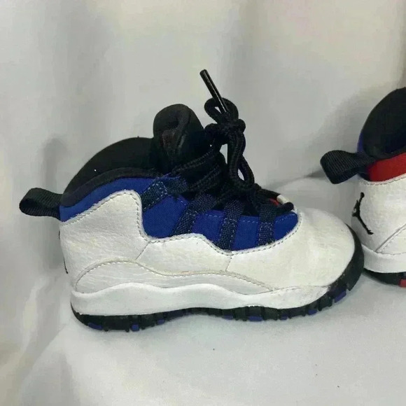 Nike Air Jordan 10 X MID Retro GS Olympians Size 6C Red White Blue Sneakers Shoe - Picture 8 of 14